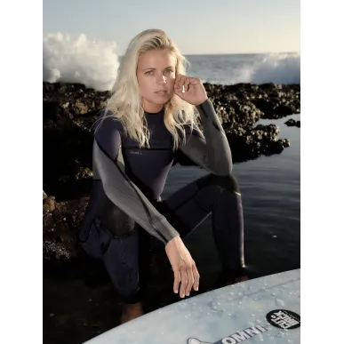 Дамски неопренов костюм O'NEILL Wms Hyperfreak FIRE 5/4 chest zip full, navy/shade