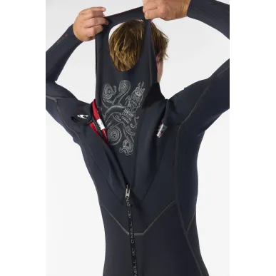 Мъжки неопренов костюм O'NEILL Hyperfreak Fire 4/3+ Back Zip Full, black