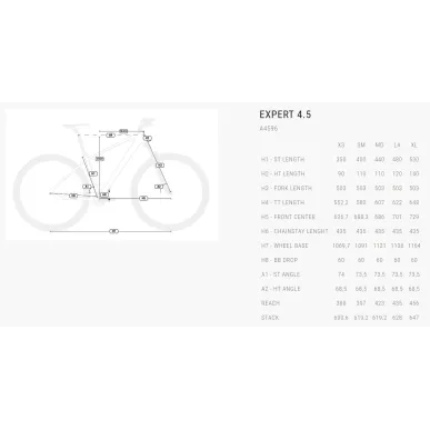 Крос кънтри велосипед BH EXPERT 4.5, червен