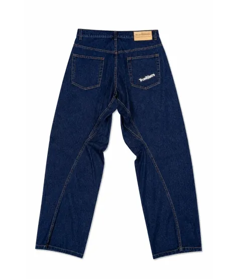 ТrueRiders панталони | широк кривак | dark denim