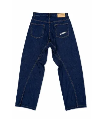 ТrueRiders панталони | широк кривак | dark denim