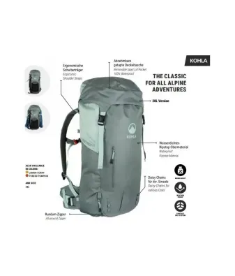 KOHLA ALPINIST GUIDE 28L LEMON CURRY | туристическа раница