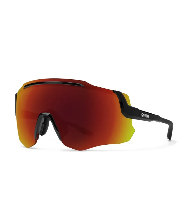 Smith Momentum Black ChromaPop Red Mirror - Sunglasses