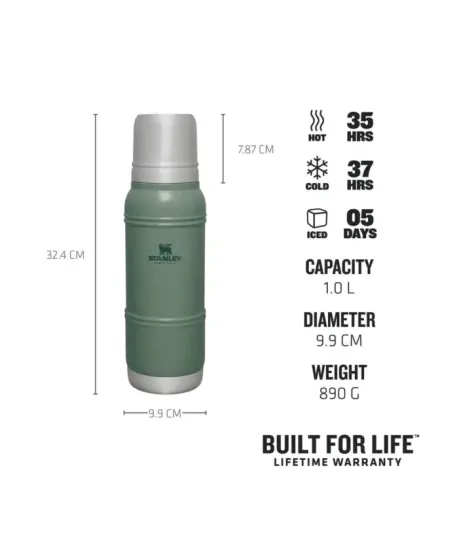 Stanley Artisan Thermal 1.0L 1.1 QT Hammertone Green | Бутилки за вода
