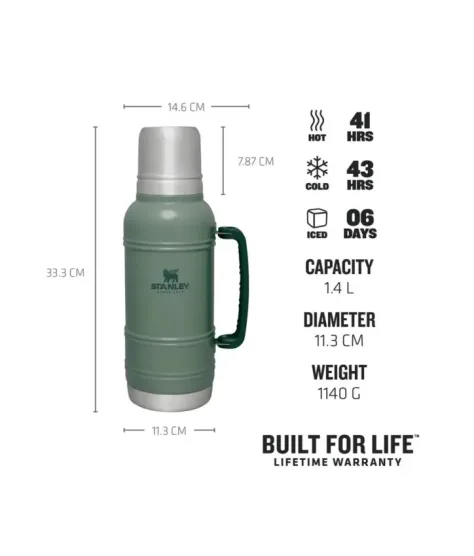 Stanley Artisan Thermal 1.4L 1.5QT Hammertone Green