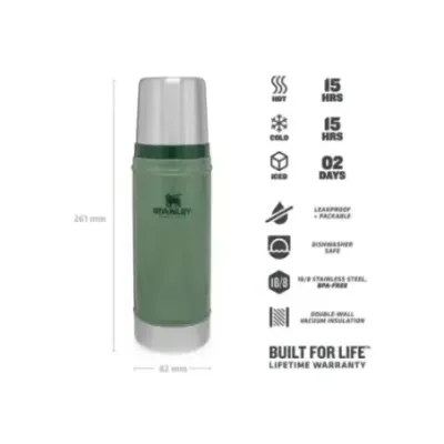 Stanley Legendary Classic .47L 16oz Hammertone Green | Термос