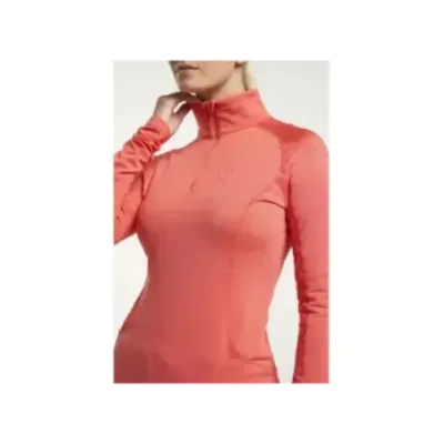 Tenson TXlite Half Zip Coral - Women's Hiking Midlayer Tenson TXlite Half Zip Coral - Women's Hiking Midlayer