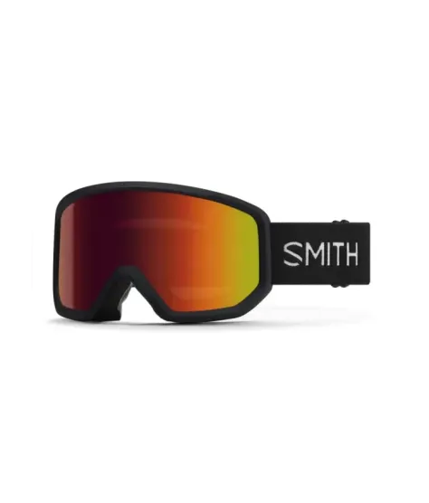 Smith Transfer Red Solx Mirror Antifog Black - Men's Ski Goggles