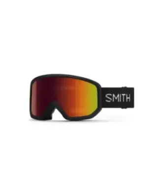 Smith Transfer Red Solx Mirror Antifog Black - Men's Ski Goggles