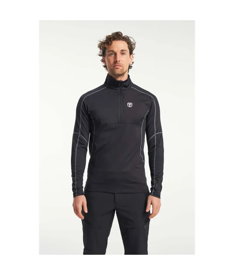 Tenson TXlite Half Zip Black - Men's Hiking Midlayer