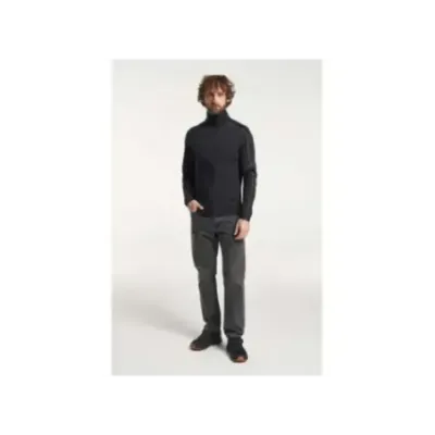 Tenson TXlite Full Zip Black | Мъжки междинен слой за туризъм