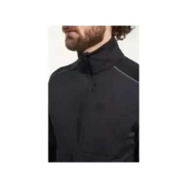 Tenson TXlite Full Zip Black | Мъжки междинен слой за туризъм