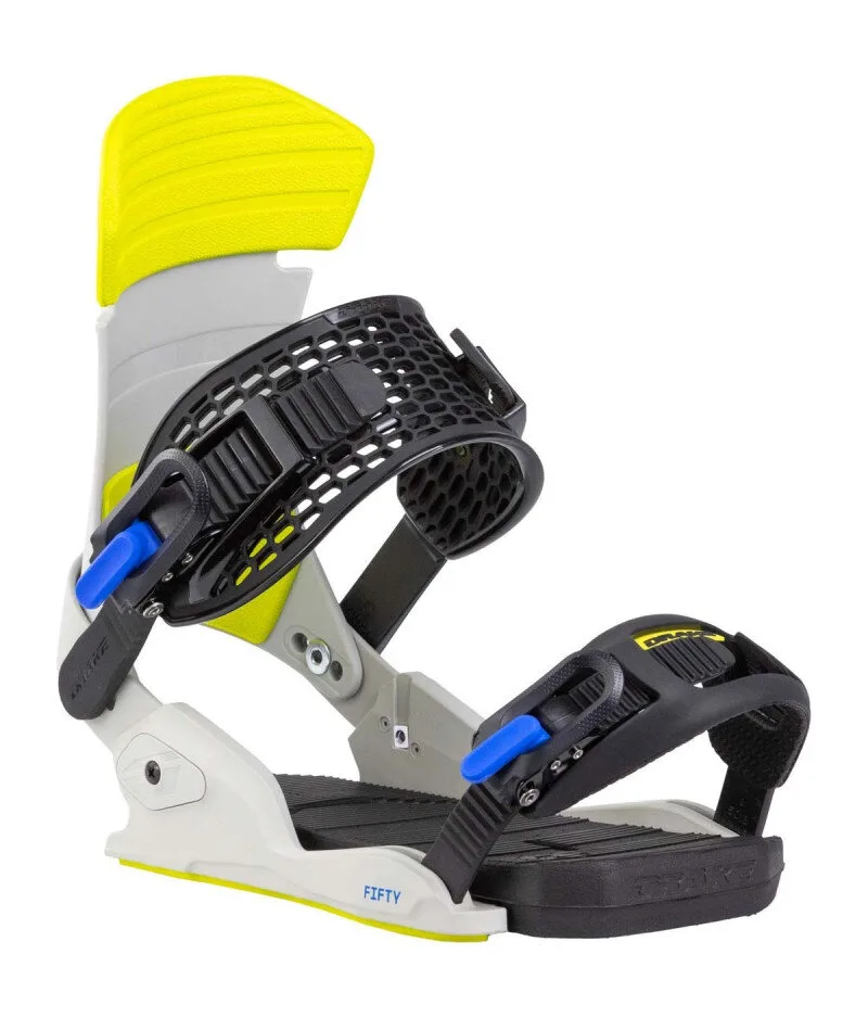 Drake Fifty Grey/Lime 2026 - Men's Snowboard Bindings