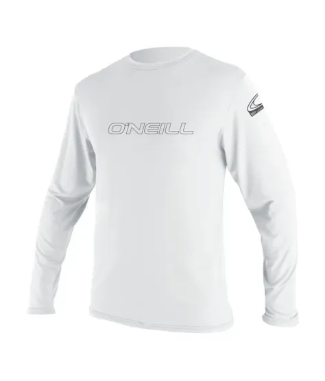 O'Neill Basic Skins L/S Sun, Бял – мъжка блуза с UV защита