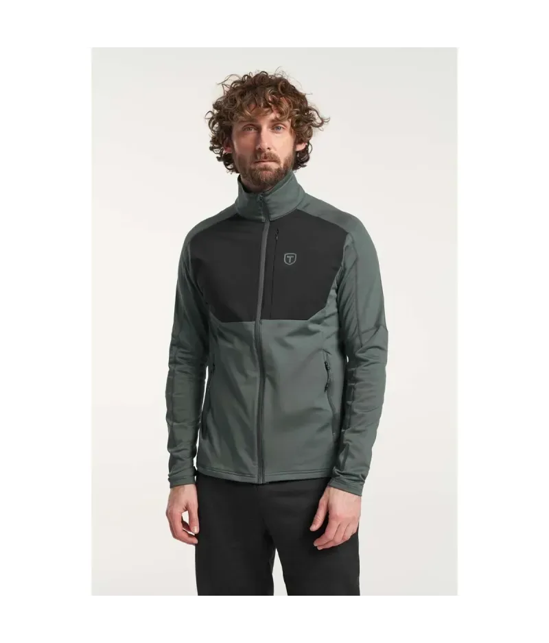 Tenson TXlite Full Zip Grey Green - Men's Hiking Midlayer