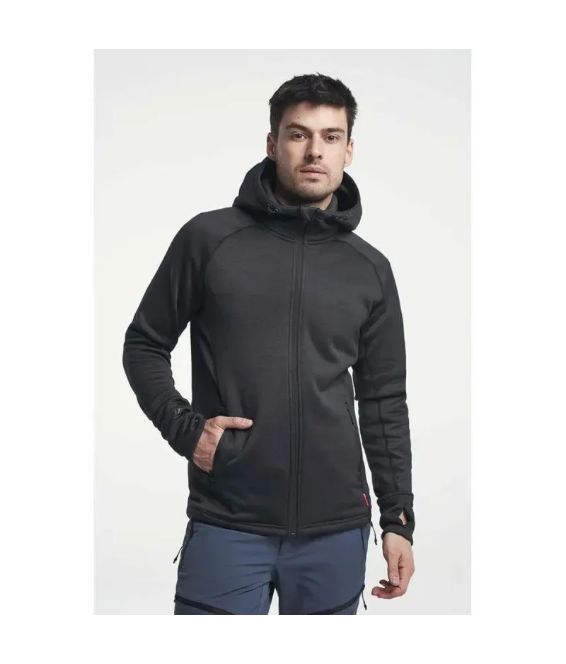 Tenson TXlite Midlayer Zip Black | Мъжки суитшърт с качулка