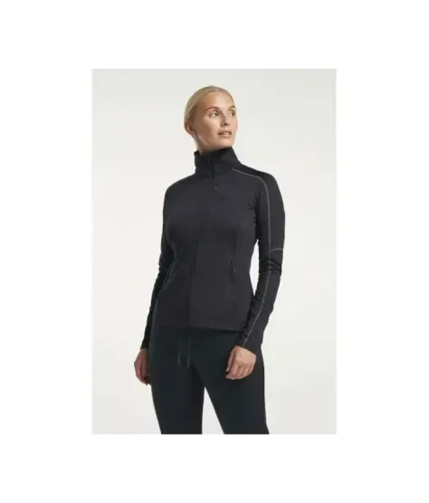 Tenson TXlite Full Zip Black | Дамски междинен слой за туризъм