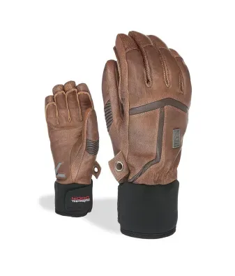 Level Off Piste Leather Brown - Ski Gloves