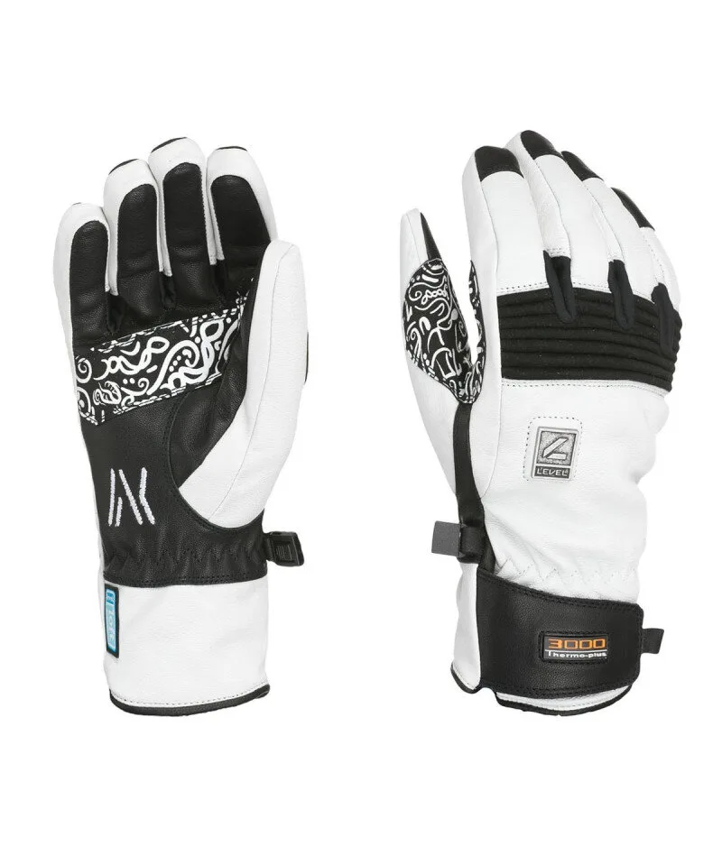 Level Icon Black-White - Ski Gloves Level Icon Black-White - Ski Gloves