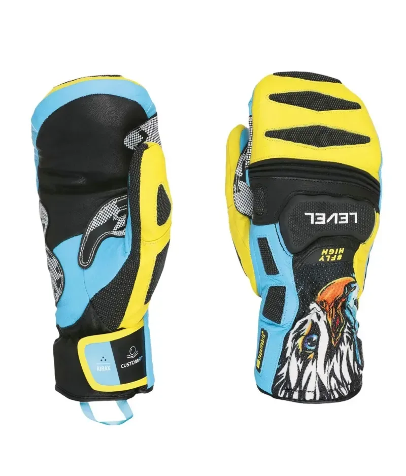 Level SQ CF Yellow-Blue - Men's Ski Gloves