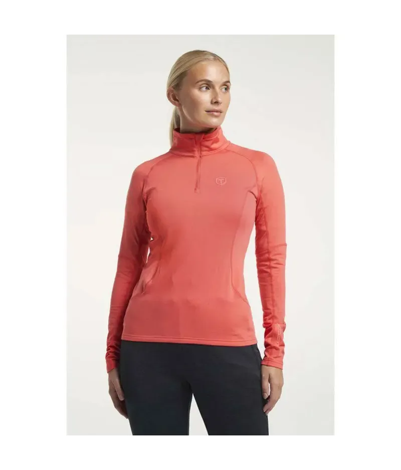 Tenson TXlite Half Zip Coral | Дамски междинен слой за туризъм Tenson TXlite Half Zip Coral | Дамски междинен слой за туризъм