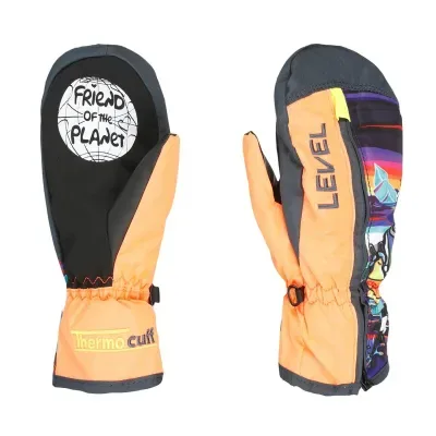 Level Dudy Mitt Orange - Kids' Ski Mittens