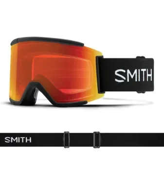 SMITH SQUAD XL black | S2 CHROMAPOP Everyday Red Mirror