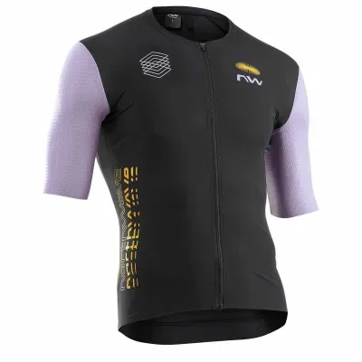 Northwave Extreme Evo Black/Lilac - Men's Bike Jersey