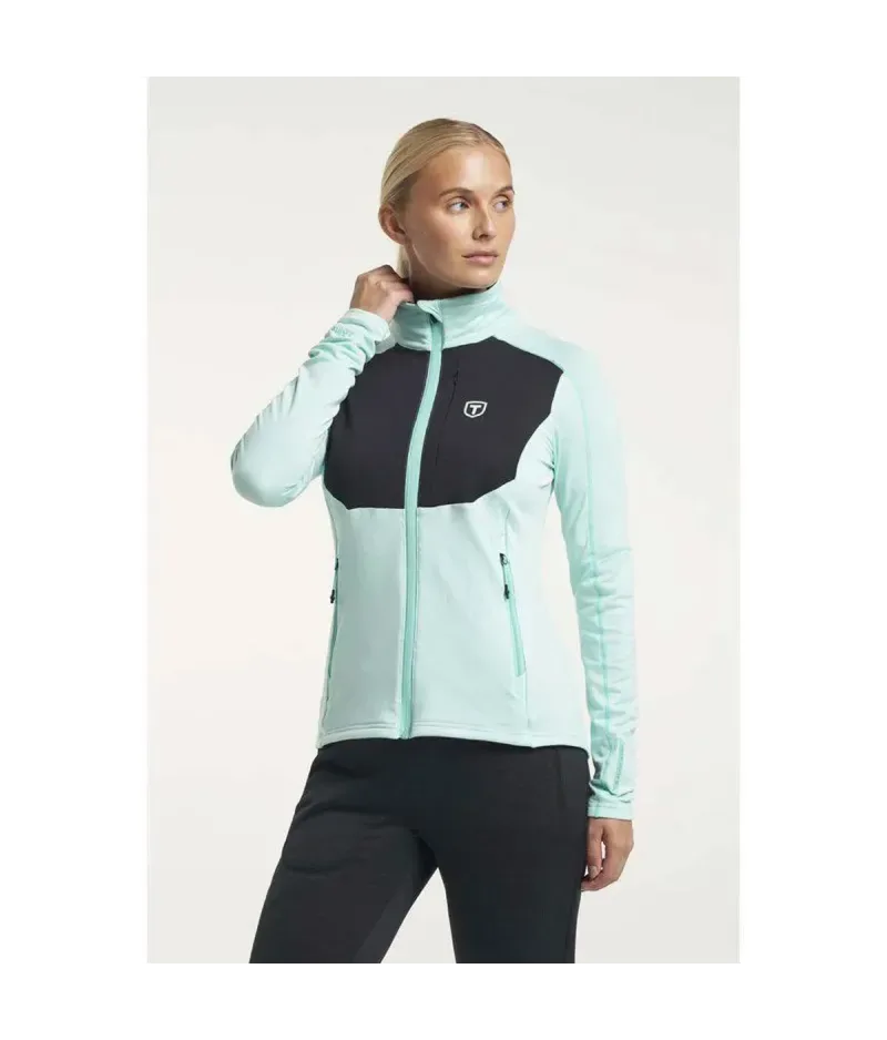 Tenson TXlite Full Zip Light | Дамски междинен слой за туризъм