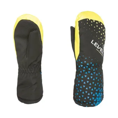 Level Funny Mitt Black-Yellow - Kids' Ski Mittens