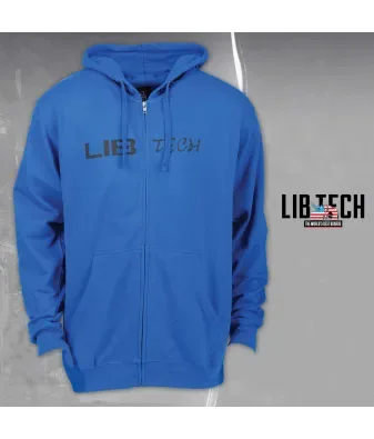 Lib Tech Logo Hooded Zip Royal | Неопренова качулка