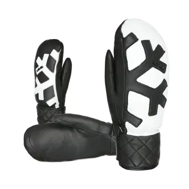 Level Coco Mitt Black-White - Women's Ski Mittens