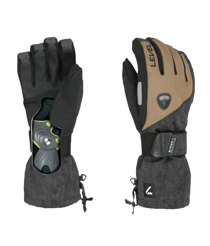 Level Fly Olive Green - Snowboard Gloves with Protector Level Fly Olive Green - Snowboard Gloves with Protector