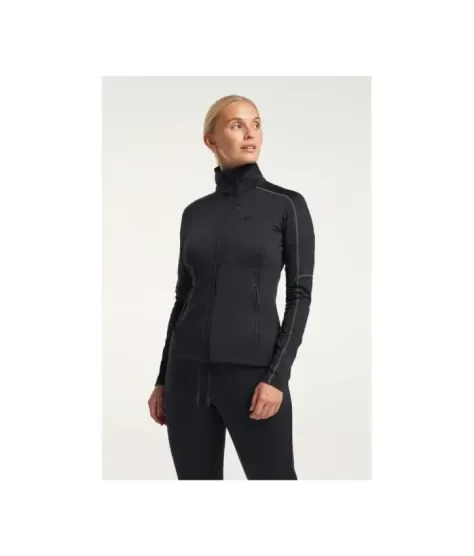 Tenson TXlite Full Zip Black | Дамски междинен слой за туризъм