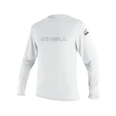 O'Neill Basic Skins L/S Sun, White – Men's UV Rash Guard