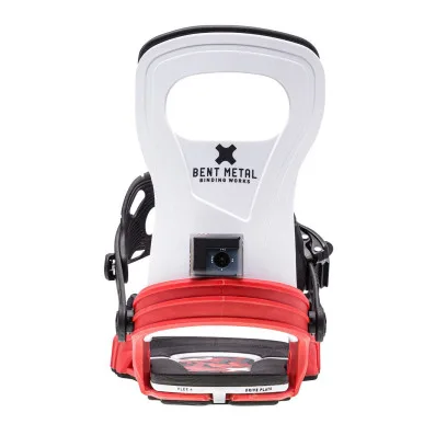 Bent Metal Bolt White/Red 2024 - Men's Snowboard Bindings