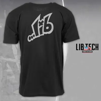 Lib Tech LIB Black | Тениска Lib Tech LIB Black | Тениска