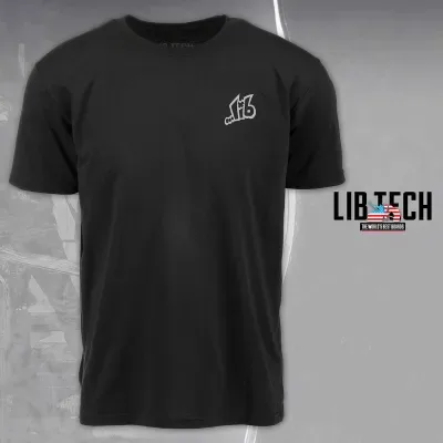Lib Tech LIB Black | Тениска Lib Tech LIB Black | Тениска