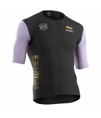Northwave Extreme Evo Black/Lilac - Men's Bike Jersey