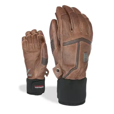 Level Off Piste Leather Brown - Ski Gloves