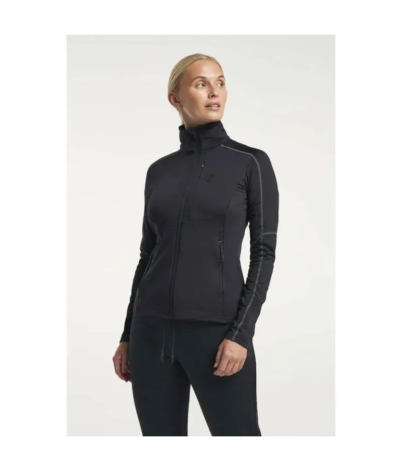 Tenson TXlite Full Zip Black | Дамски междинен слой за туризъм Tenson TXlite Full Zip Black | Дамски междинен слой за туризъм