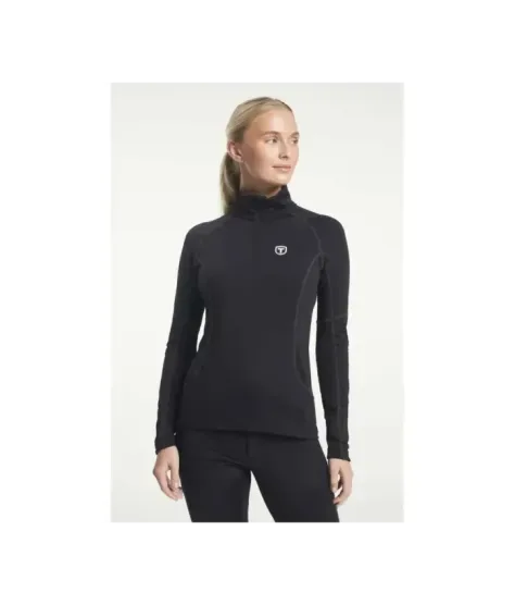 Tenson TXlite Half Zip Black | Дамски междинен слой за туризъм