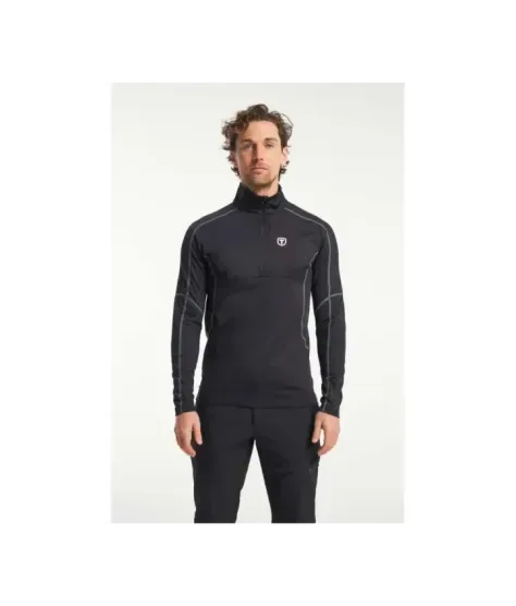 Tenson TXlite Half Zip Black | Мъжки междинен слой за туризъм