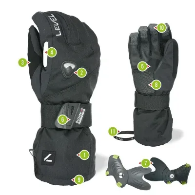 Level Fly - Snowboard Gloves with Protector
