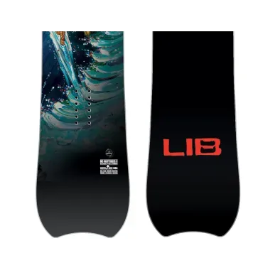 Lib Tech MC Wayfinder II 160 - опашката на Wayfinder 2024/25 с изрязания край, горно покритие и база с LIB (официалната снимка)