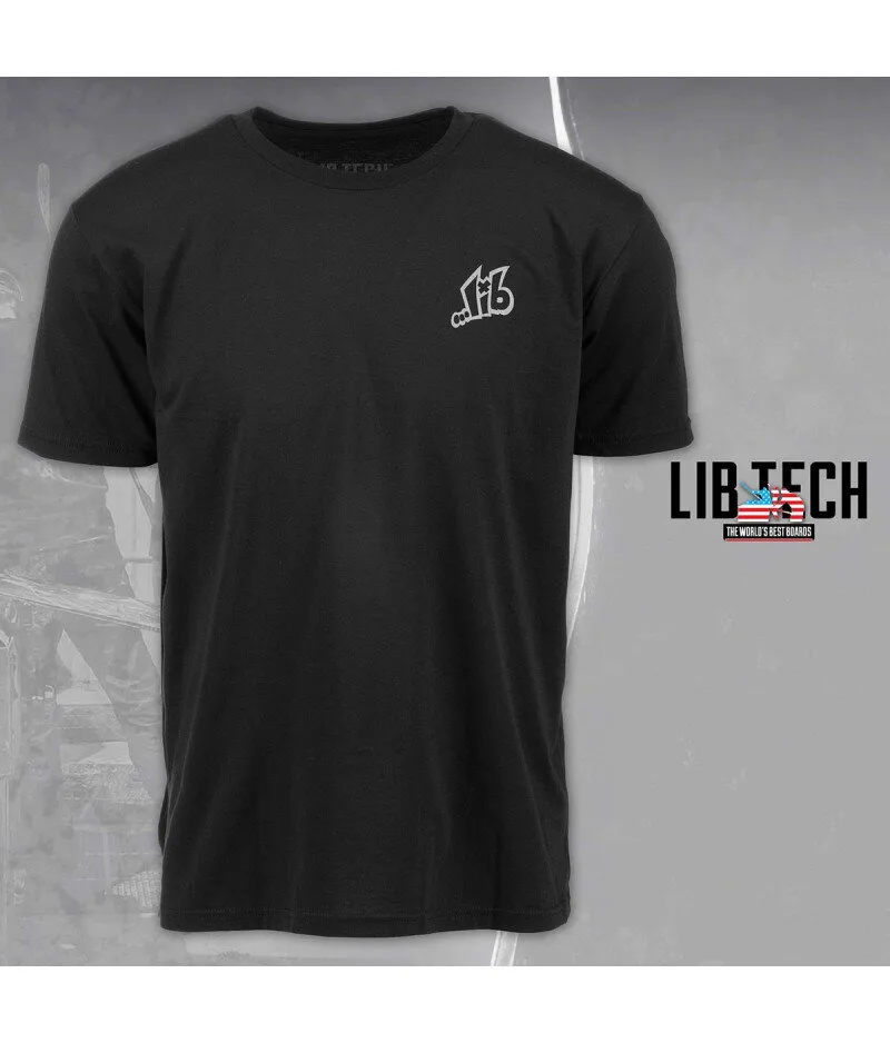 Lib Tech LIB Black | Тениска Lib Tech LIB Black | Тениска